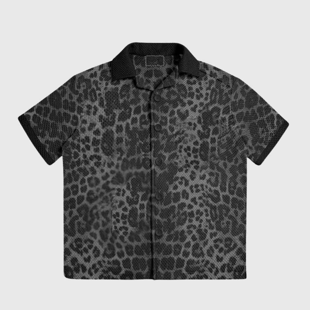 Grey Leopard Print Shirt