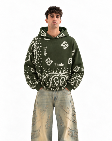 Olive Bandana Graphic Hoodie