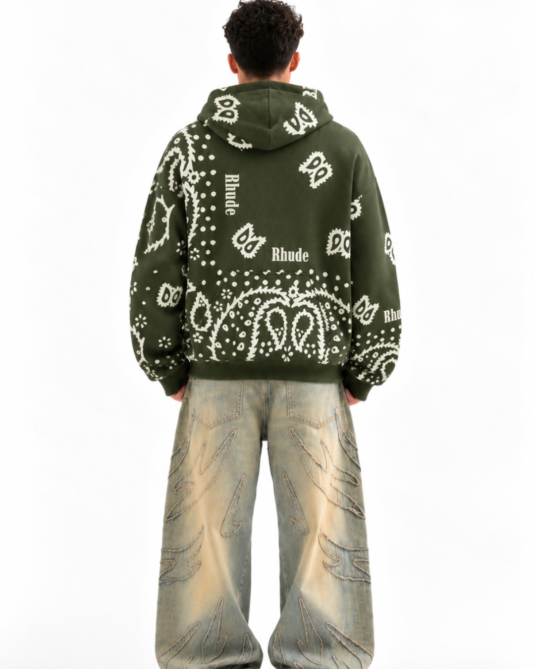 Olive Bandana Graphic Hoodie