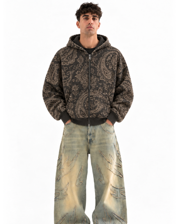 Noir Paisley Hoodie