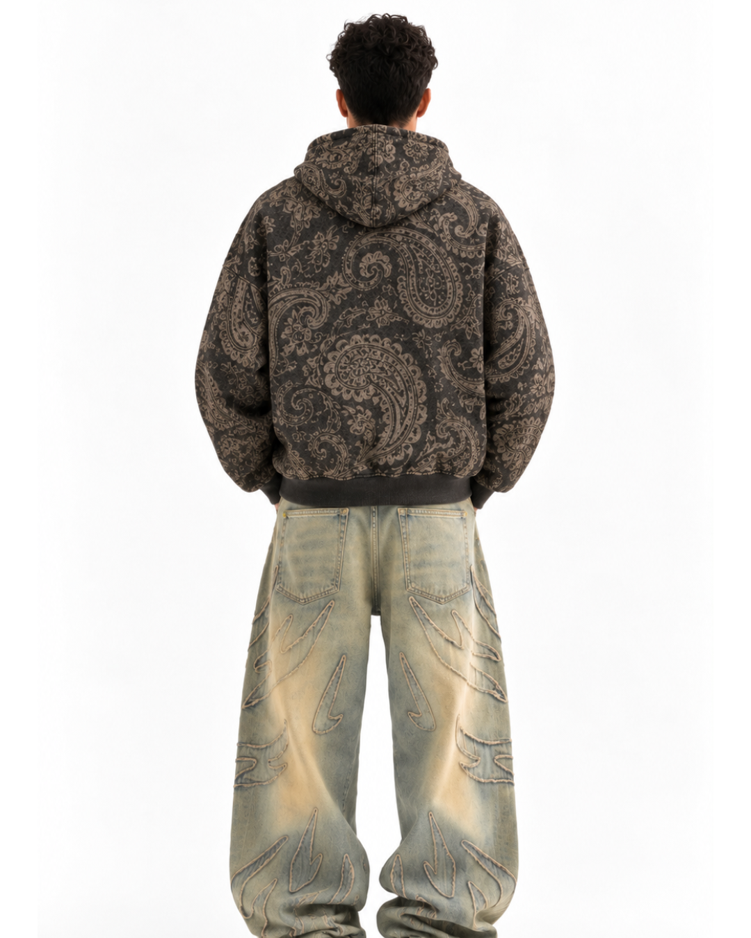 Noir Paisley Hoodie