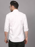 White Shirt with Golden Deer Motif - Embroidery Shirt 5