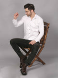 White Embroidered Shirt - Geometric Design 3