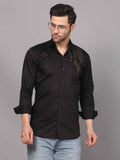 Black Shirt – Circuit Motif Embroidery 3