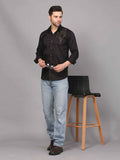 Black Shirt – Circuit Motif Embroidery 8