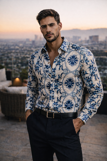 Blue Mosaic Shirt