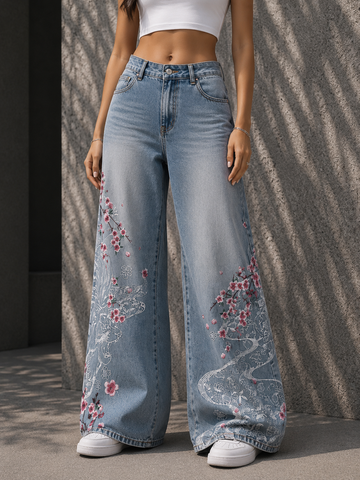 Sakura Bloom Jeans