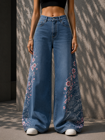 Dark Sakura Jeans